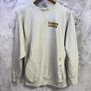 Vintage Clarkson Golden Knights Lacrosse Sweatshirt Mens XL Gray 90s